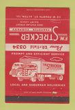 Matchbook Cover - FW Strecker Trucking St Louis MO Alton IL 40 Strike