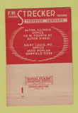 Matchbook Cover - FW Strecker Trucking St Louis MO Alton IL 40 Strike