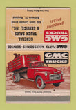 Matchbook Cover - GMC Trucks Baltimore MD 40 Strike