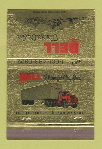 Matchbook Cover - Bell Transfer Trucking Meridian MS 40 Strike