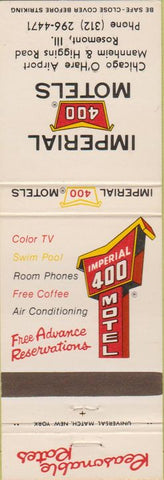 Matchbook Cover - Imperial Motels Rosemont IL
