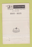 Matchbook Cover - Justin Cowboy Boots Chet's Harrisburg IL CREASE 40 Strike