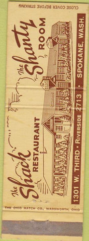 Matchbook Cover - Shanty Room Spokane WA