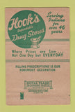 Matchbook Cover - Hook's Drug Stores Indianapolis IN 40 Strike