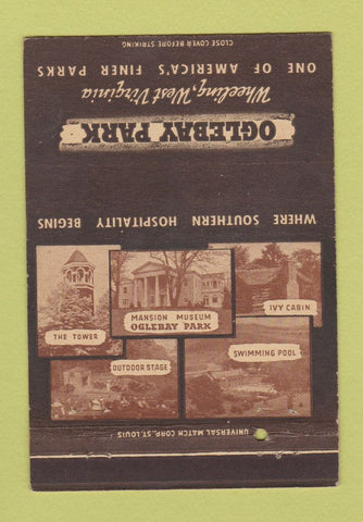 Matchbook Cover - Oglebay Park Wheeling WV 40 Strike