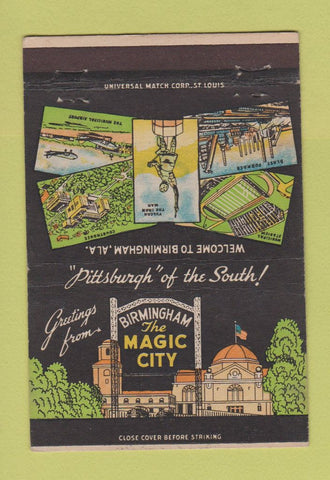 Matchbook Cover - Birmingham AL Tourism Arrow Drug Stores 40 Strike