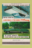 Matchbook Cover - 1968 Dodge Polara Monaco 40 Strike