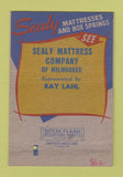 Matchbook Cover - Sealy Mattresses girlie Milwaukee WI Ray Lahl 40 Strike