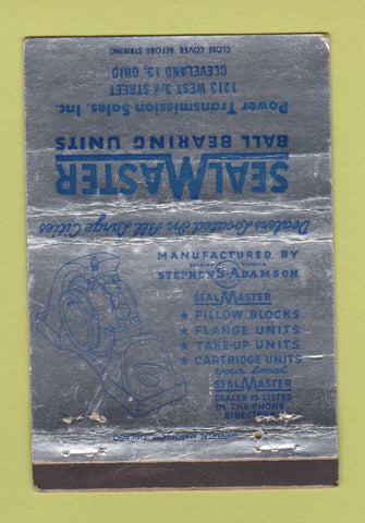 Matchbook Cover - Seal Master Ball Bearing Units Cleveland OH WEAR 40 Strike