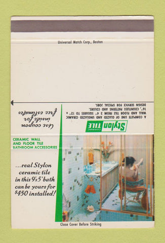 Matchbook Cover - Stylon Tile girlie 40 Strike