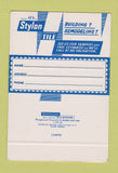 Matchbook Cover - Stylon Tile girlie 40 Strike