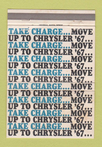 Matchbook Cover - 1967 Chrysler  Deacon's Plymouth  40 Strike