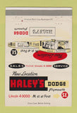 Matchbook Cover - Haley's Dodge Washington DC 40 Strike