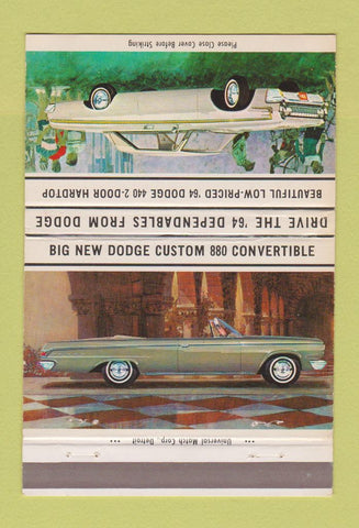 Matchbook Cover - 1964 Dodge  40 Strike