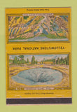 Matchbook Cover - Yellowstone NATional Park Morning Glory Pool 40 Strike