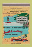 Matchbook Cover - South Carolina Tourism Columbia SC 40 Strike