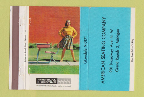 Matchbook Cover - American Seating Grand Rapids MI girlie 40 Strike