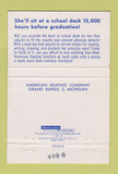 Matchbook Cover - American Seating Grand Rapids MI girlie 40 Strike