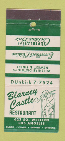 Matchbook Cover - Blarney Castle Los Angeles CA Irish WEAR 30 Stick