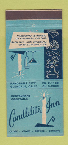 Matchbook Cover - Candlelite Inn Panorama City Glendale CA 30 Stick
