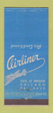 Matchbook Cover - Airliner Chicago IL deco 30 Stick