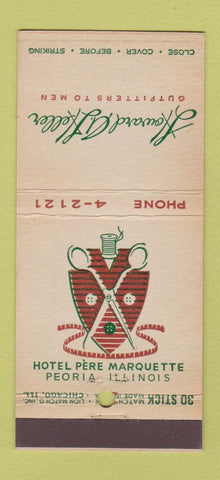 Matchbook Cover - Howard Heller Men's Clothes Peoria IL 30 Stick