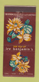 Matchbook Cover - Irv Benjamin's Dining Room Chicago IL 30 Stick
