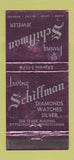 Matchbook Cover - Irving Schiffman Jewelry Pittsburgh PA 30 Stick