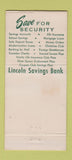 Matchbook Cover - Lincoln Savings Bank Brooklyn NY Abraham WEAR 30 Stick