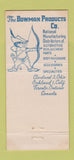 Matchbook Cover - Bowman Products Auto Parts  Cleveland OH 30 Stick