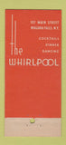 Matchbook Cover - Whirlpool Restaurant Niagara Falls NY 30 Stick