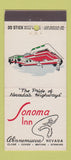Matchbook Cover - Sonoma Inn Winnemucca NV 30 Stick