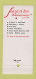 Matchbook Cover - Sonoma Inn Winnemucca NV 30 Stick