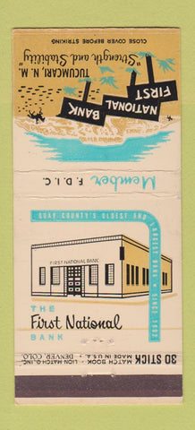 Matchbook Cover - First National Bank Tucumcari NM 30 Stick