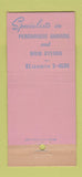 Matchbook Cover - Levy Brother Beauty Salon Elizabeth NJ girlie 30 Stick