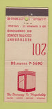 Matchbook Cover - 201 Restaurant Chicago IL 30 Stick