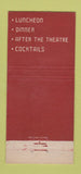 Matchbook Cover - The Steak House Chicago IL WEAR 30 Stick