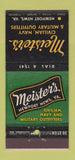 Matchbook Cover - Meister's Navy Military Uniforms Newport News VA 30 Stick