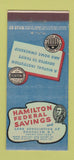 Matchbook Cover - Hamilton Federal Savings Brooklyn NY Alexander 30 Stick