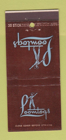 Matchbook Cover - Loomtogs Beach Clothes New York City 30 Stick