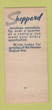 Matchbook Cover - Sheppard Envelope Worcester MA 30 Stick