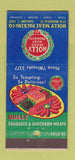 Matchbook Cover - Holly Meat Products Oakland CA sausage pork 30 Stick