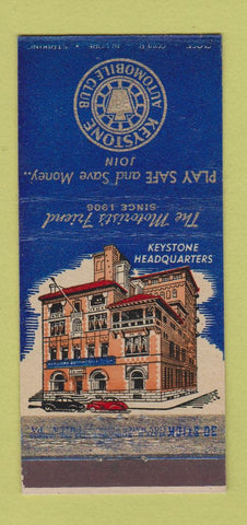 Matchbook Cover - Keystone Automobile Club Philadelphia PA 30 Stick