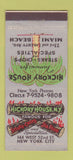 Matchbook Cover - Hickory House Restaurant New York City Miami Beach FL 30 Stick