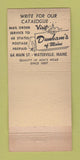 Matchbook Cover - Dunham's Waterville ME clothes WORN 30 Stick
