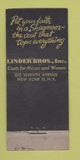 Matchbook Cover - Shagmoor New York City Wool Clothes Linder Bros 30 Stick