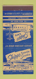 Matchbook Cover - Shipp's Cafe oil gas Wickenburg AZ 30 Stick