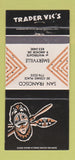 Matchbook Cover - Trader Vic's Tiki San Francisco Emeryville CA 30 Strike