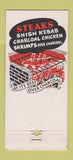 Matchbook Cover - George Diamond Steak House Palm Springs CA Chicago 30 Strike