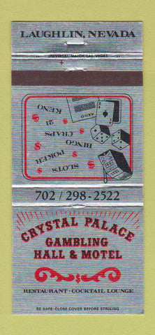 Matchbook Cover - Crystal Palace Casino Motel Laughlin NV 30 Strike